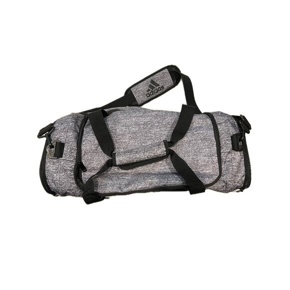 Adidas Defender Medium 20"x12"x10" Black Gray Duffel Bag - Picture 2 of 6